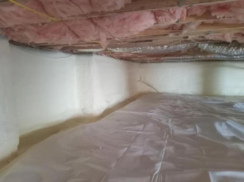 Crawl space encapsulation with closed-cell spray foam for Roof Maintenance in Leonia